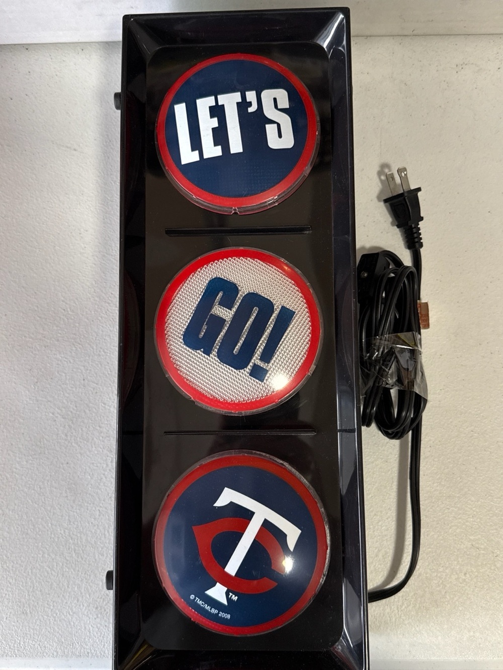 Let's Go! Minnesota Twins Lighted Traffic Signal Decor - Blue & Red